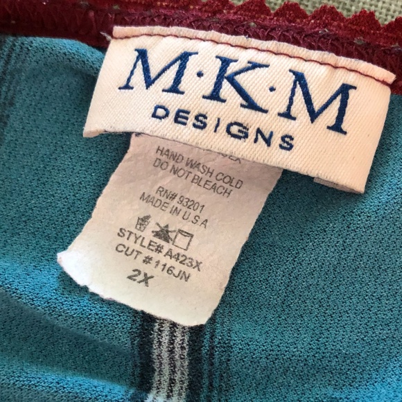 MKM Designs Multicolor Blouse SZ 2X - Picture 5 of 5